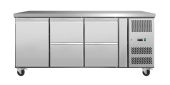 Стол холодильный Koreco GN/3100TNL1D4 островной с 1 дверью GN1/1, с 4 ящиками