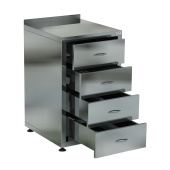 Стол-тумба производственный пристенный 60*40*87 см с раздвижными дверьми и 4 ящиками Кобор СТБ/1-40/60