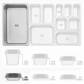 Гастроемкость из нержавеющей стали GN1/1*6,5 см Kocateq 11065-62