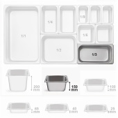 Гастроемкость из нержавеющей стали GN1/3*15 см Kocateq 13150-62