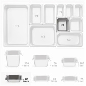 Гастроемкость из нержавеющей стали GN1/6*6,5 см Kocateq 16065-62