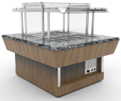 Мармит  вторых блюд длиной 805 мм сдвоенного шведского стола Челябторгтехника RМ41S2 