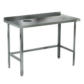 Стол производственный пристенный с обвязкой 60*120*87 см для сбора отходов Кобор СРОБ-120/60 Л/П