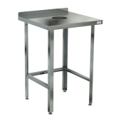 Стол производственный пристенный с обвязкой 60*60*87 см для сбора отходов Кобор СПОБ-60/60