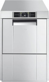 Фронтальная посудомоечная машина 40х40 см для стаканов с дозаторами моющих, ополаскивающих средств, дренажной помпой, встроенным водоумягчителем Smeg UG425DS