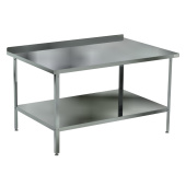 Стол производственный пристенный 60*150*87 см с полкой Кобор СПБ-150/60/430