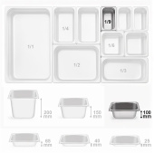 Гастроемкость из нержавеющей стали GN1/9*10 см Kocateq 19100-63