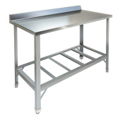 Стол производственный пристенный 60*90*85 см с решетч. полкой Техно ТТ СПП211/900
