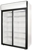 Шкаф холодильный формата 59,5*45,5 см  объемом 1000 л со стеклянными сдвижными дверьми, эмалированный  Полаир DM110SdS