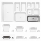 Гастроемкость из нержавеющей стали GN1/3*6,5 см Kocateq 13065-62