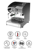 Кофемашина ACM Rounder 1 GR NERO (ACMRD001N+high cup) автоматическая с 1 группой под высокие чашки