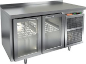 Стол холодильный с 2 стеклянными дверьми 70*139*85 см Hicold GNG 11/HT