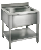 Ванна моечная 1-секционная цельнотянутая 60*50*30см с каркасом из нержавеющей стали Kocateq STR1V076
