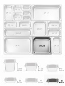 Гастроемкость из нержавеющей стали GN2/3*2 см Kocateq 23020-62