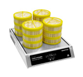 Пароварка Kocateq ES4WR tray настольная с круглыми бамбуковыми корзинами 