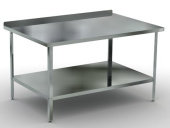 Стол производственный пристенный 70*60*87 см с полкой Кобор СПБ-60/70/430