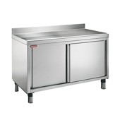 Стол-тумба производственный пристенный 70*120*90 см с раздвижными дверьми Angelo Po A12A1