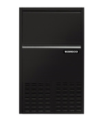 Льдогенератор Koreco AZ 25/8 CUBE BLACK для кубикового льда, 25 кг/сут, бункер 8 кг, со стальным чёрным матовым корпусом, с подключением к водопроводу