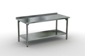 Стол производственный пристенный 70*60*87 см с полкой Кобор СПБ-60/70 
