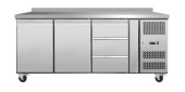 Стол холодильный Koreco GN/3100TNL2D3/W пристенный с 2 дверьми GN1/1, с 3 ящиками