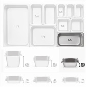 Гастроемкость из нержавеющей стали GN1/3*10 см Kocateq 13100-62