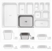 Гастроемкость из нержавеющей стали GN1/2*15 см Kocateq 12150-62