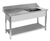 Стол с мойкой к посудомоечной машине для установки слева Odriks PLM1K