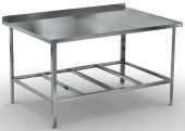 Стол производственный пристенный 60*60*87 см с решетч. полкой Кобор СРБ-60/60 
