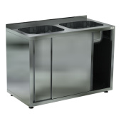 Ванна моечная размером 70*140*87 см с 2 цельнотянутыми гнездами Кобор ВМЦЗ/2-140/70