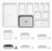 Гастроемкость из нержавеющей стали GN1/2*6,5 см Kocateq 12065-62