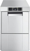 Стаканомоечная машина Smeg UG 425 DS под кассеты 40х40 см,с дозатором ополаскивателя, дозатор моющего, встроенный водоумягчитель, дренажная помпа