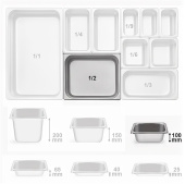 Гастроемкость из нержавеющей стали GN1/2*10 см Kocateq 12100-62