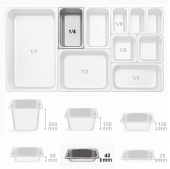 Гастроемкость из нержавеющей стали GN1/4*4 см Kocateq 14040-62