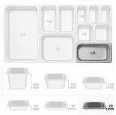 Гастроемкость из нержавеющей стали GN1/3*2 см Kocateq 13020-62