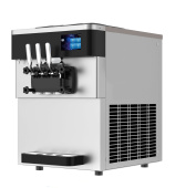 Фризер Koreco SSI 224DIGITAL  для мягкого мороженого, с 3 рожками, 2 емкостями 5.5 л, настольный, с  помпой, прекулом, ночным хранением