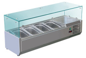 Витрина холодильная для ингредиентов 4*GN1/3 -150 мм Koreco VRX 1200 395 WN