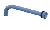 Насадка-трубка угловая диаметром 21 мм, длиной 25 см к адаптеру Dosicream ICB tecnlologie s.r.l. 12.N7