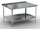 Стол производственный пристенный 60*100*87 см с полкой Кобор СПБ-100/60/430