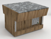 Прилавок нейтральный без полки длиной 1105 мм островного шведского стола Челябторгтехника RN42SВ