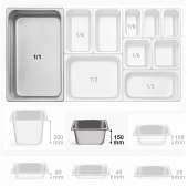 Гастроемкость из нержавеющей стали GN1/1*15 см Kocateq 11150-62