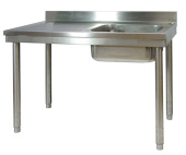 Ванна моечная размером 70*140*4 см с 1 цельнотянутым гнездом Angelo Po VS0714E