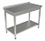 Стол производственный пристенный со столешницей из нерж.стали, 70*40*87см, полка сплошная Кобор СПРБ-40/70/П