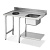 Стол с мойкой и отверстием для слива для купольных посудомоечных машин, соединение слева Smeg WT51200SHL